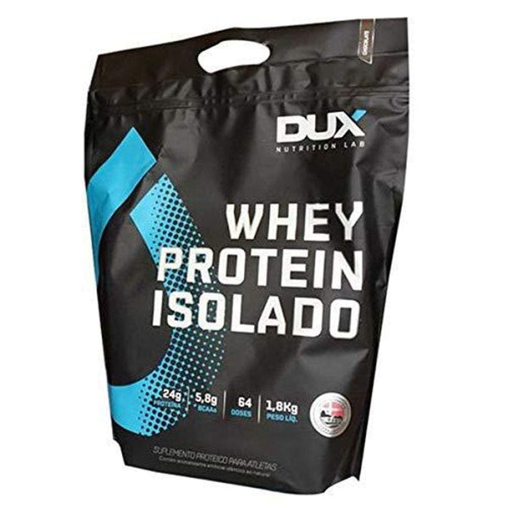 Whey Protein Isolado Morango 1.8Kg Pouch Dux Nutrition