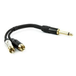 Cabo P10 para 2 RCA Profissional Mono - 80 cm