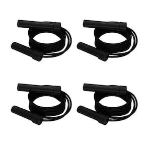 Kit 4 Cordas de Pular Regulável com Rolamento - Preto Spank