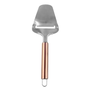 Cortador Plaina Queijo Espatula Fatiador Aço Inox Rose Gold