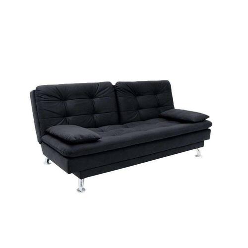 sofácama casal 3 lugares prime suede preto Casas Bahia
