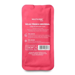 Bolsa Térmica de Gel Rosa Multilaser Saúde - HC355
