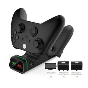 Carregador Duplo Compatível Com Xbox Series Xbox One C/ 2 Baterias + 4 Tampas - Dobe