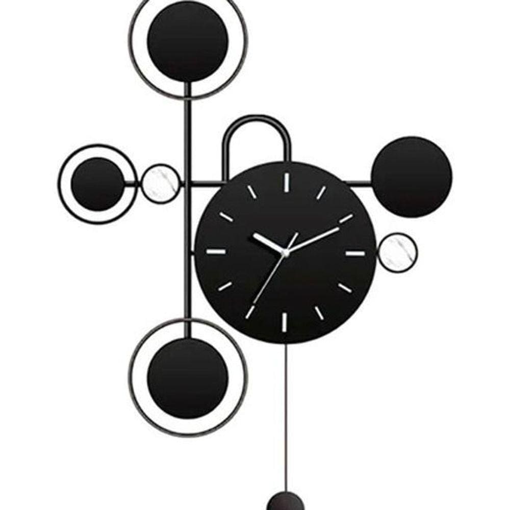 Relógio De Parede 3D Contemporâneo Nórdico Metal 84X55