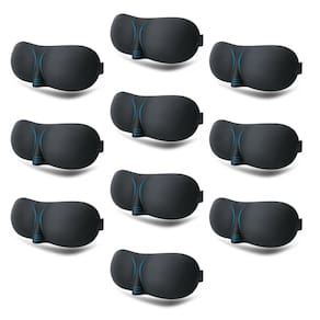 Kit 10x Máscara Para Dormir 3D Tapa Olho Ajustável Super Confortável Macia Relaxar Viagem Turno Noturno