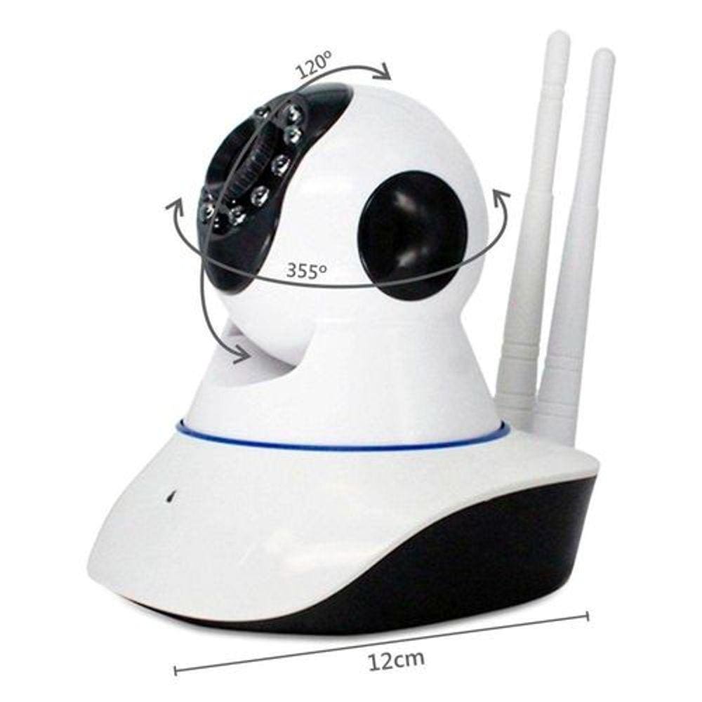 Camera Ip Robozinho 2 Antenas Monitoramento Hd Por Celular