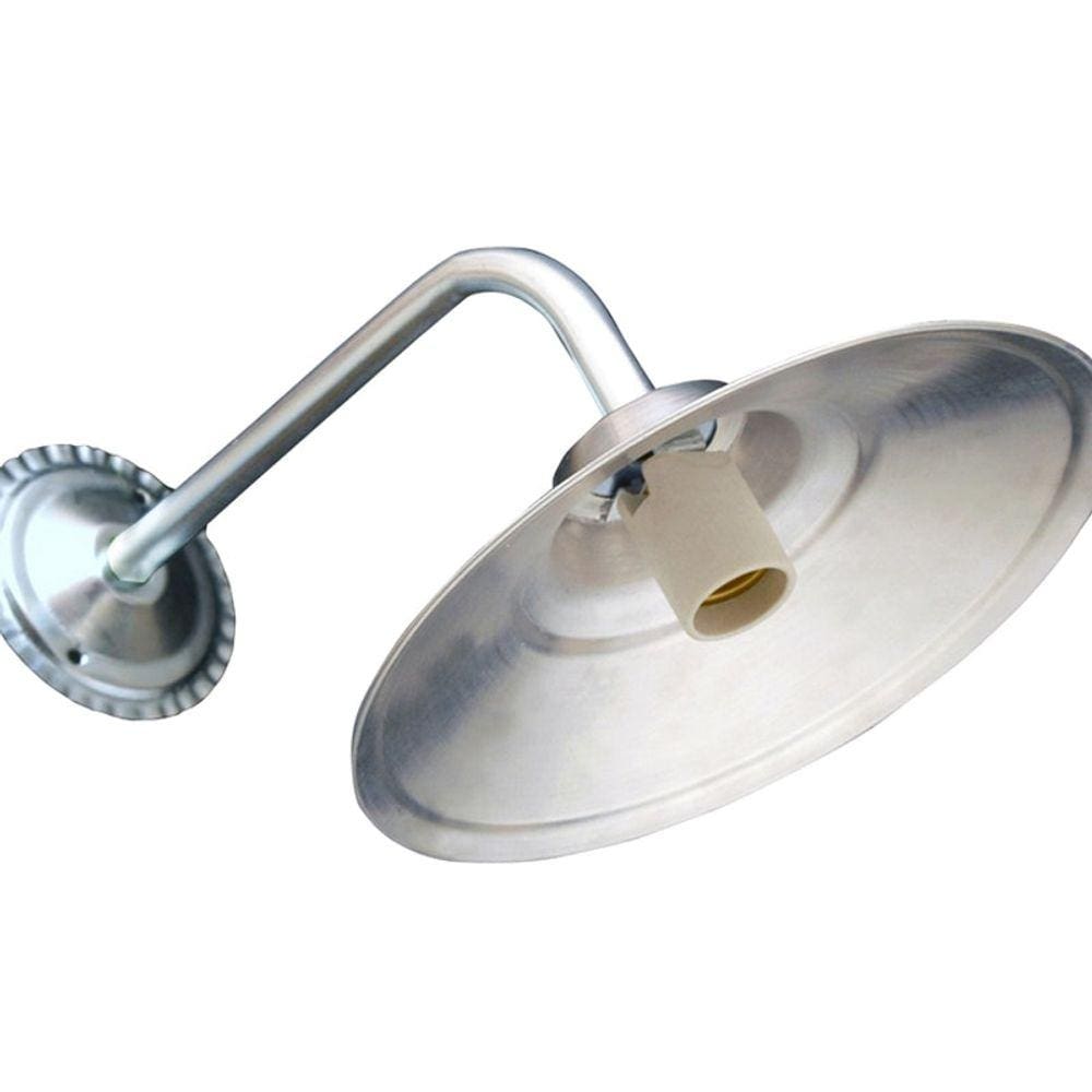 Arandela de Alumínio Externa Com Braço Curto Curvo