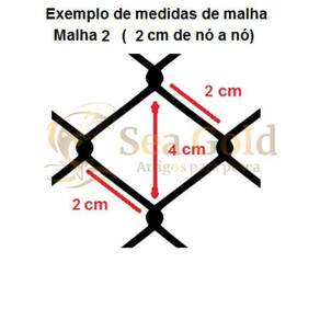 Tarrafa Pesca Com Corrente Malha 2 Fio 040 3,00 De Alt 25 Mt