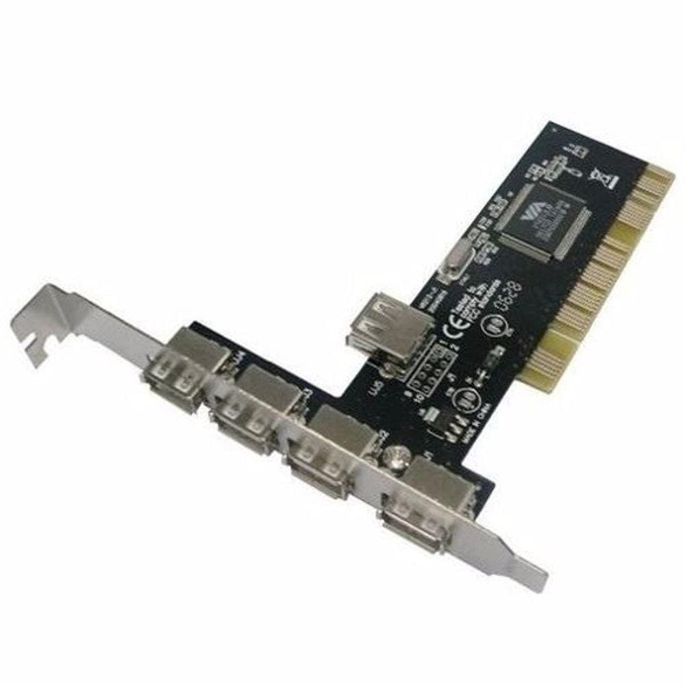 Placa PCI Com 5 Portas USB 2.0