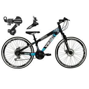 Bicicleta Aro 26 Vikingx Tuff 21v Alumínio Câmbio Shimano Freio a Disco Aros Vmaxx Preto