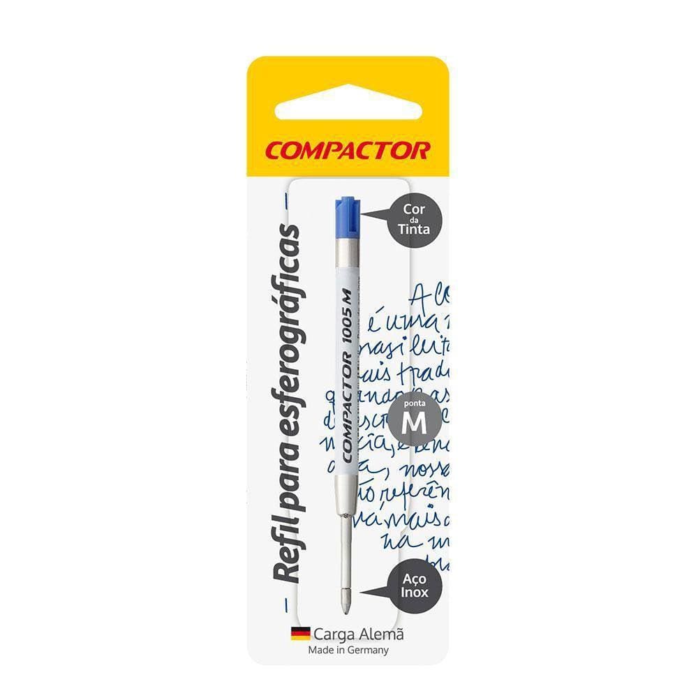 Carga Caneta Esferografica Azul 1005 Metalica Unidade