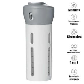 Dispenser Garrafa 4 Em 1 Loção Portátil Sabonete Liquido Shampoo Gel Cremes Viagens 4 Frascos de 30 ml Transporte facil