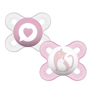 Chupeta Start 0 A 2 Meses Com 2 Unidades (Rosa) - Mam