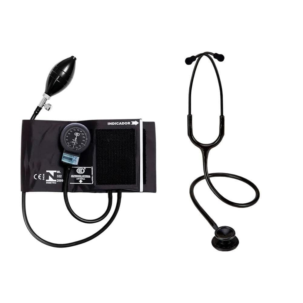 Esfigmomanômetro E Estetoscópio Bic Preto