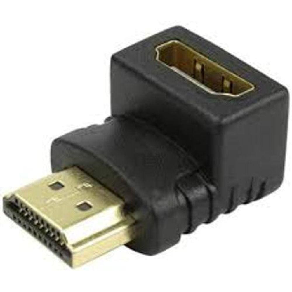 Adaptador Hdmi Plástico - Macho Para Fêmea - 90 Graus