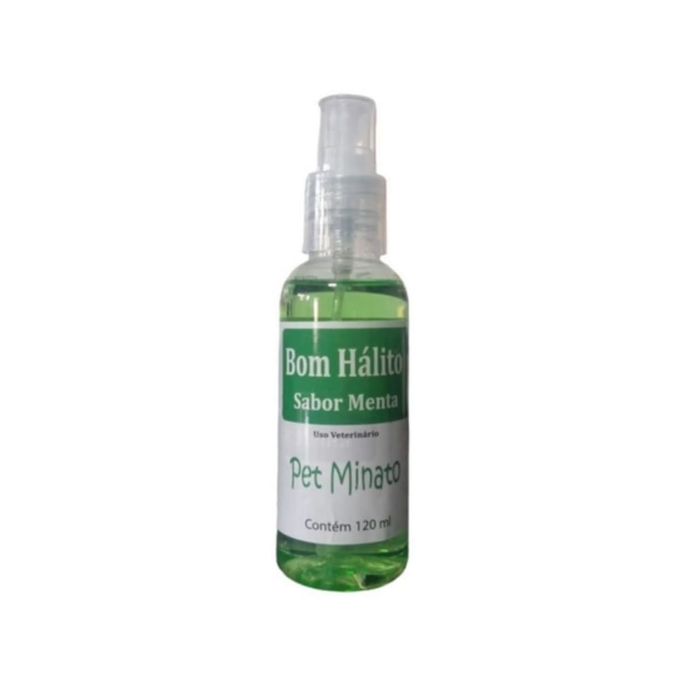 Bom Hálito Menta Pet Minato Para Cães e Gatos 120 ml