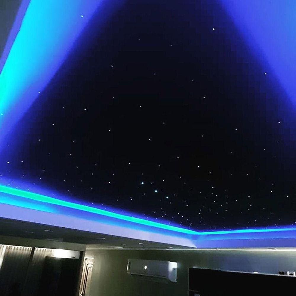 Fibra Ótica Iluminação Kit Estrelas 500 Pontos Rgbw Controle