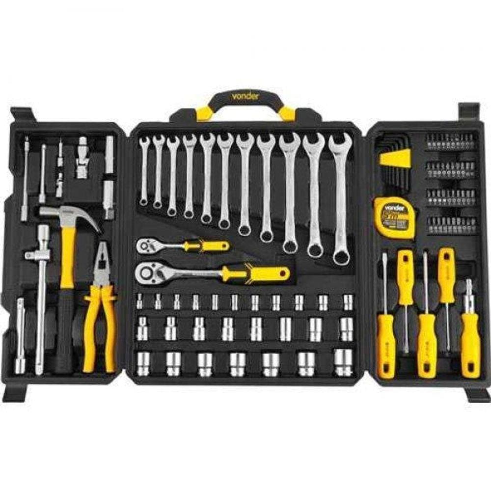Jogo Kit Ferramentas Maleta 110 Peças Profissional Vonder