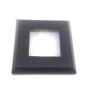 Canopla Nylon Corrimão Quadrada Preta 10 Peças 50X50Mm