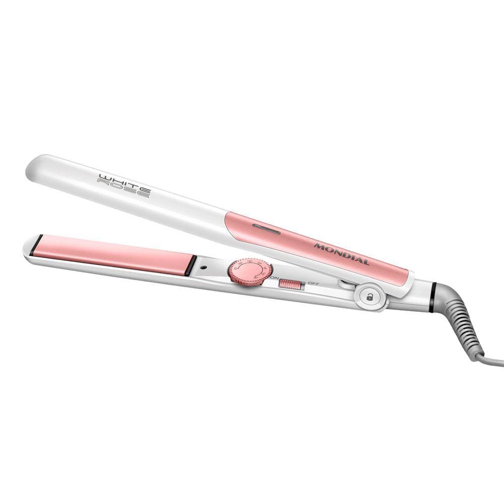 Chapinha Prancha Alisadora Mondial P-50 45w Branca e Rosé - Bivolt