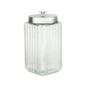 Porta Mantimento Vidro Tampa Metal 1,6 L 11X19Cm Lyor