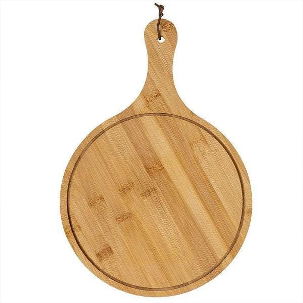 Tábua Gourmet Redonda 26Cm Em Bambu Ecokitchen - Mimo Style