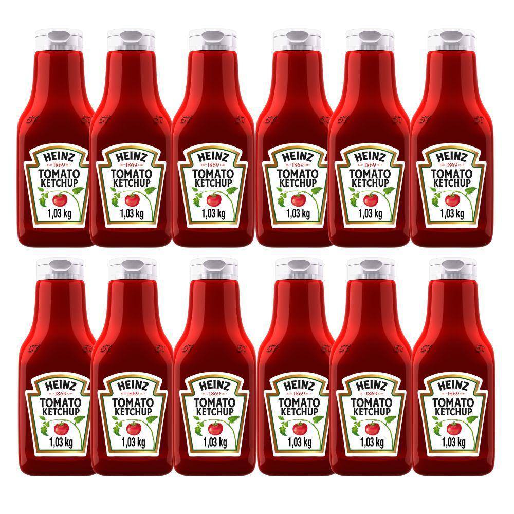 Kit 12 Ketchups Heinz Tradicional 1, 033Kg
