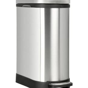 Lixeira Estreita 10 Litros Premium 41X21X31Cm - Prateado