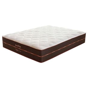 colchão casal diamante mola ensacada (30x138x188) bege e marrom