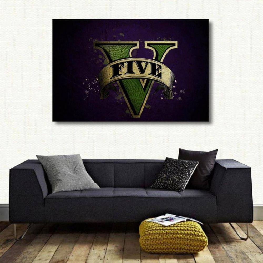 Quadro decorativo GTA V - Jogos - Tela em Tecido