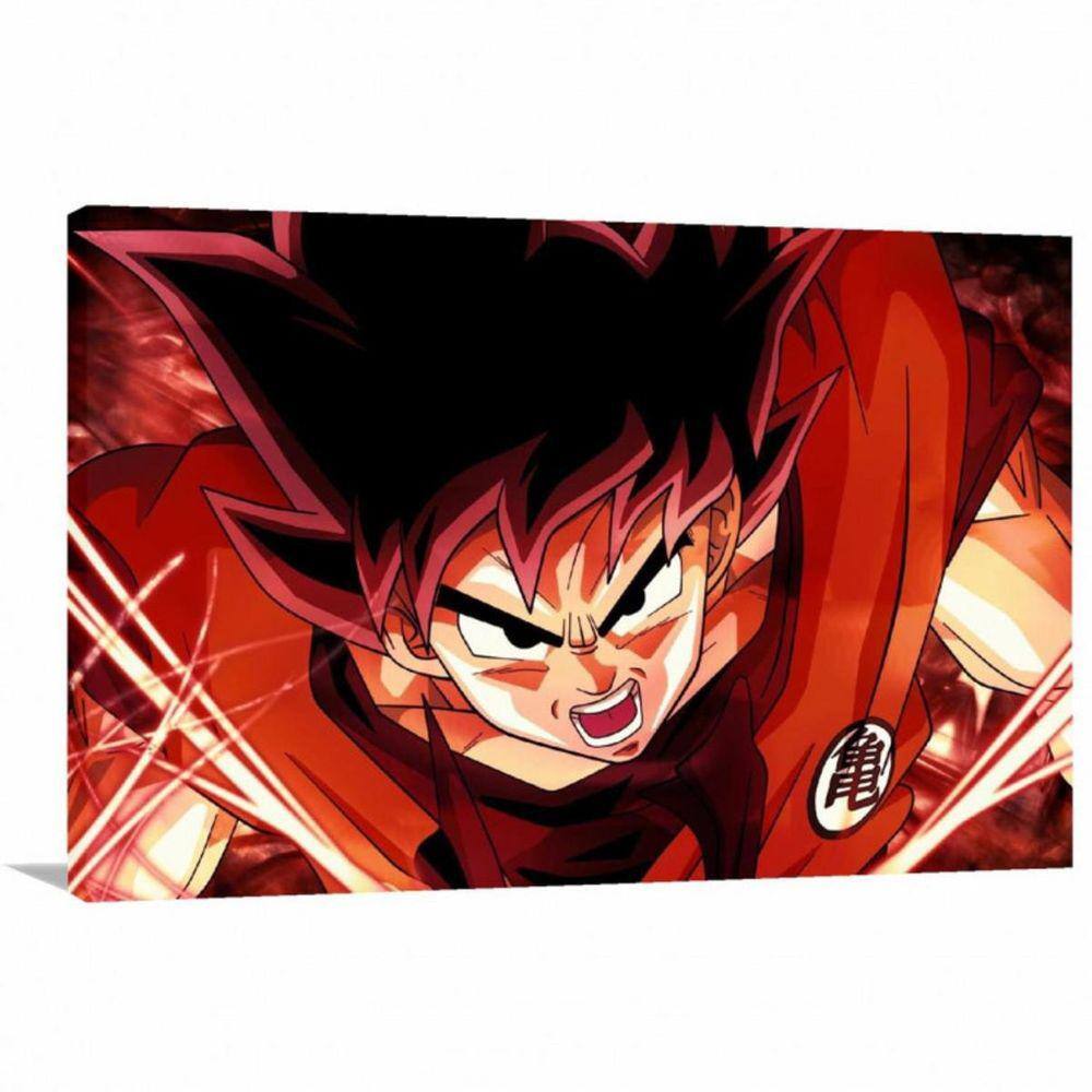 Quadro decorativo Dragon Ball Sayajins em Tecido