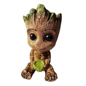 Kit Baby Groot Vaso Ou Porta Objetos -15 Cm Marvel 5 Modelos
