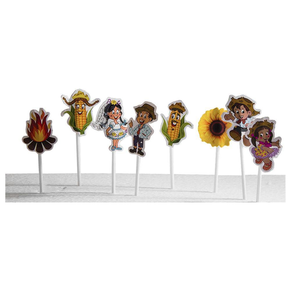 Topper para Docinho Arraiá Festa Junina - 10 Unidades