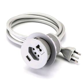 Pix Tomada De Embutir 2P+T + 1 Usb + Passa Fio 3.650.4350