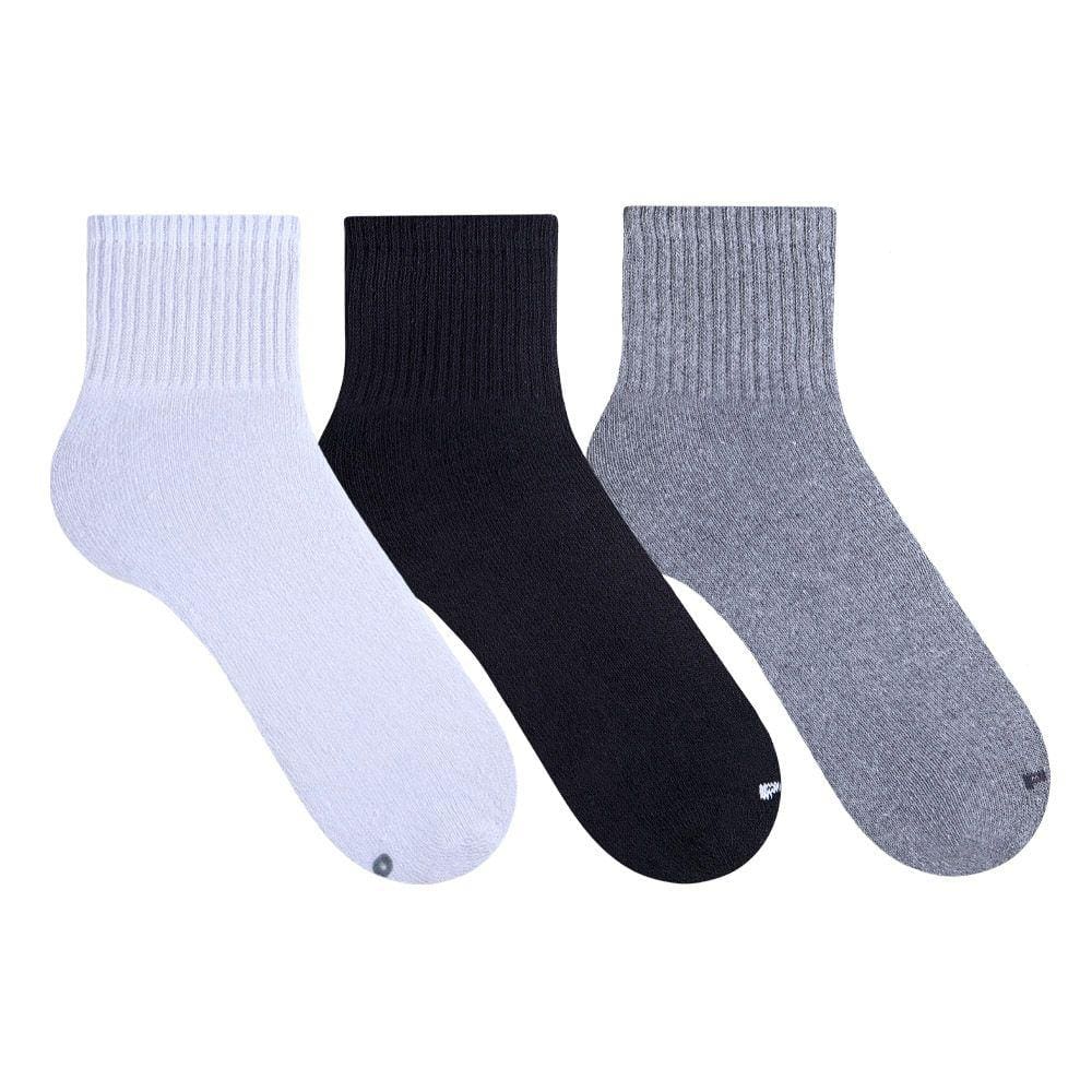 Kit Meias Polo Premium Algodão Cano Alto 3 Pares Unissex