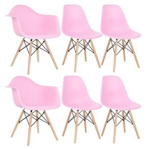 Kit 2 cadeiras Eames DAW com braços + 4 cadeiras Eiffel DSW