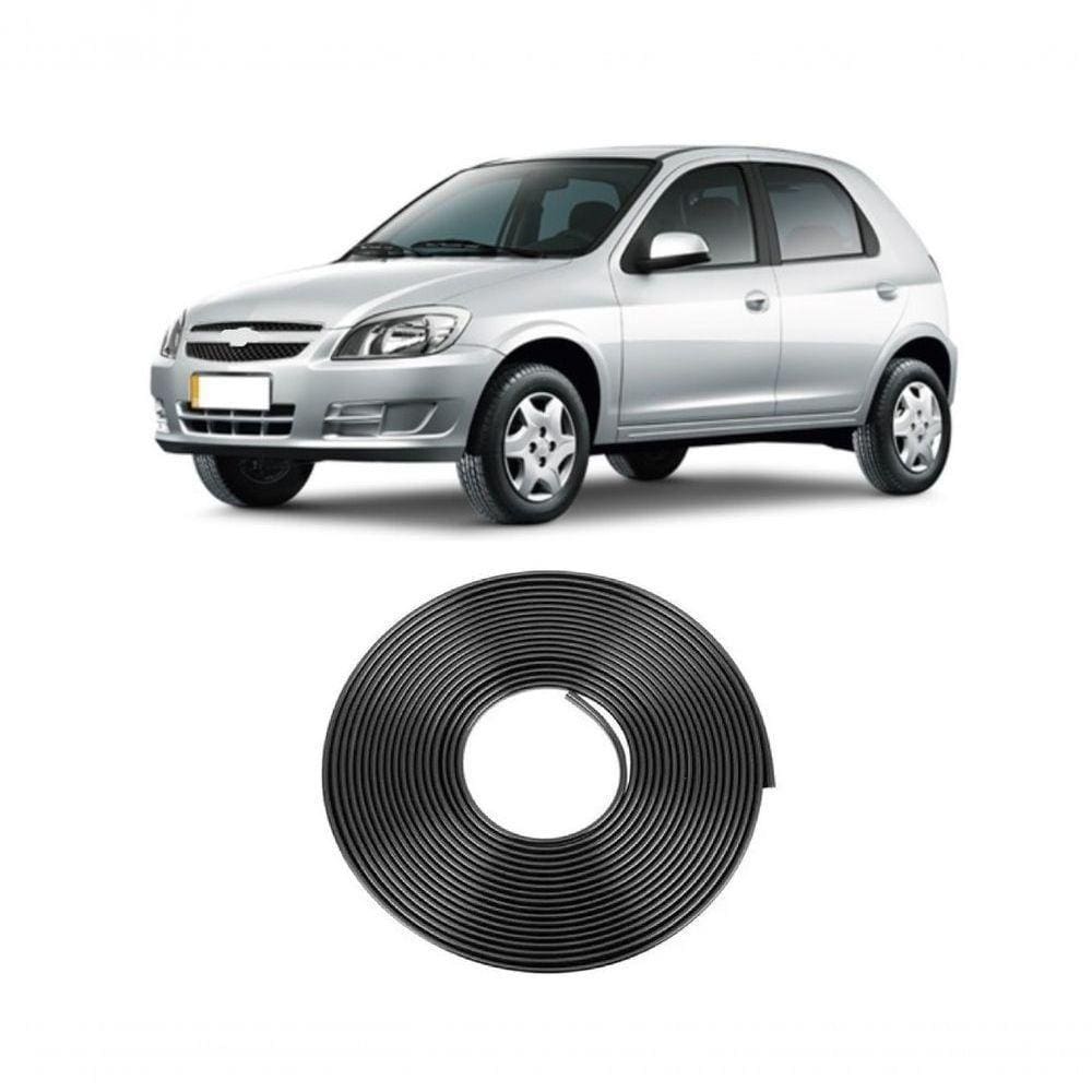 Borracha Protetora Borda Porta Preta Celta 4 Portas 10M Mini