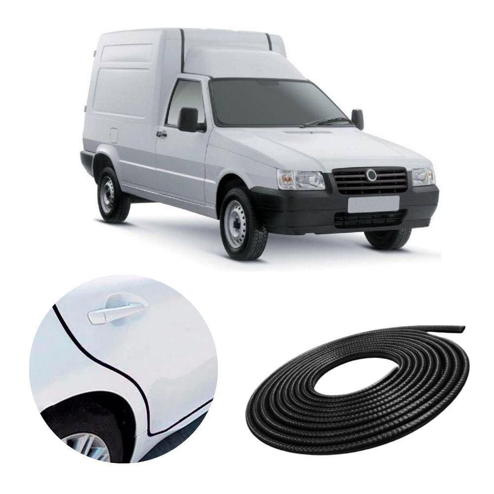 Borracha Protetora Borda Porta Veículo Fiorino 7X14 10 Mts