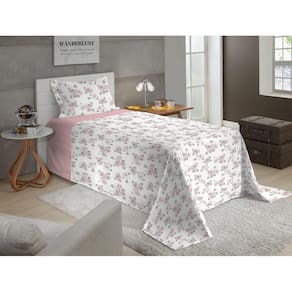 Jogo De Cama Solteiro 300 Fios Nova America - Leticia (7575)
