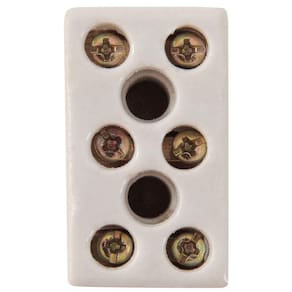Conector Múltiplo 3 Bornes 6 mm² 600 V 25 A Tramontina em Porcelana Tramontina