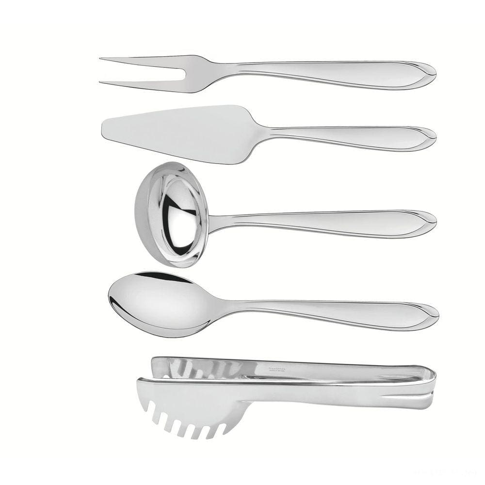 Jogo de Utensílios Tramontina Utility em Aço Inox Acabamento Brilho 5 Peças Tramontina