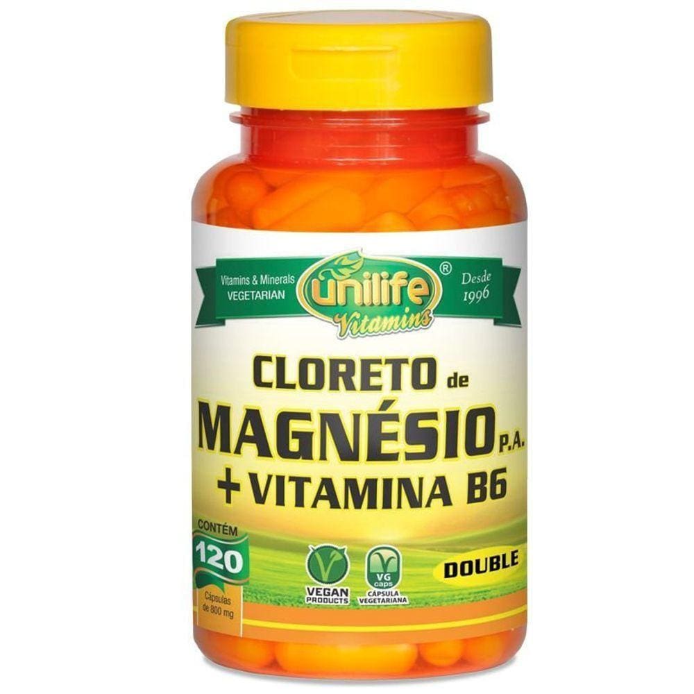 Cloreto De Magnésio P.A. 800Mg Unilife 120 Cápsulas