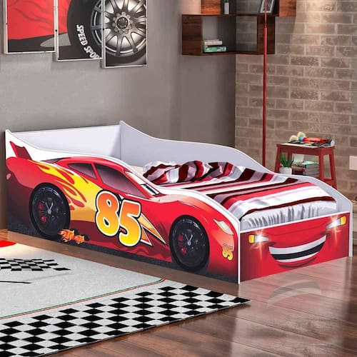 imagem-Cama Carro Vermelho Infantil Red Gabrielli Móveis