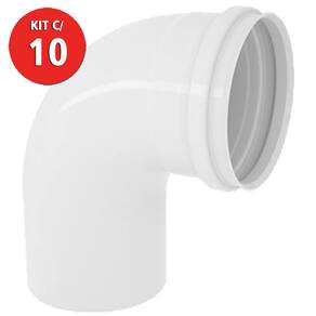 Kit C/ 10 Curva P/ Esgoto 90G 40mm Multilit
