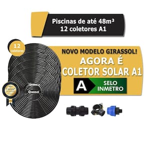 Aquecedor Solar Piscinas Até 48.000l 12 Placas A1 - Girassol