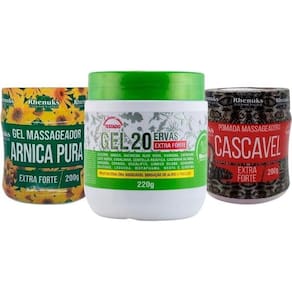 Kit Massageador Arnica Pura + 20 Ervas + Cascavel