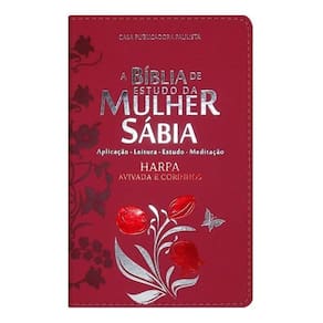 Bíblia De Estudo Da Mulher Sábia Harpa Corinho Letra Gr Pink