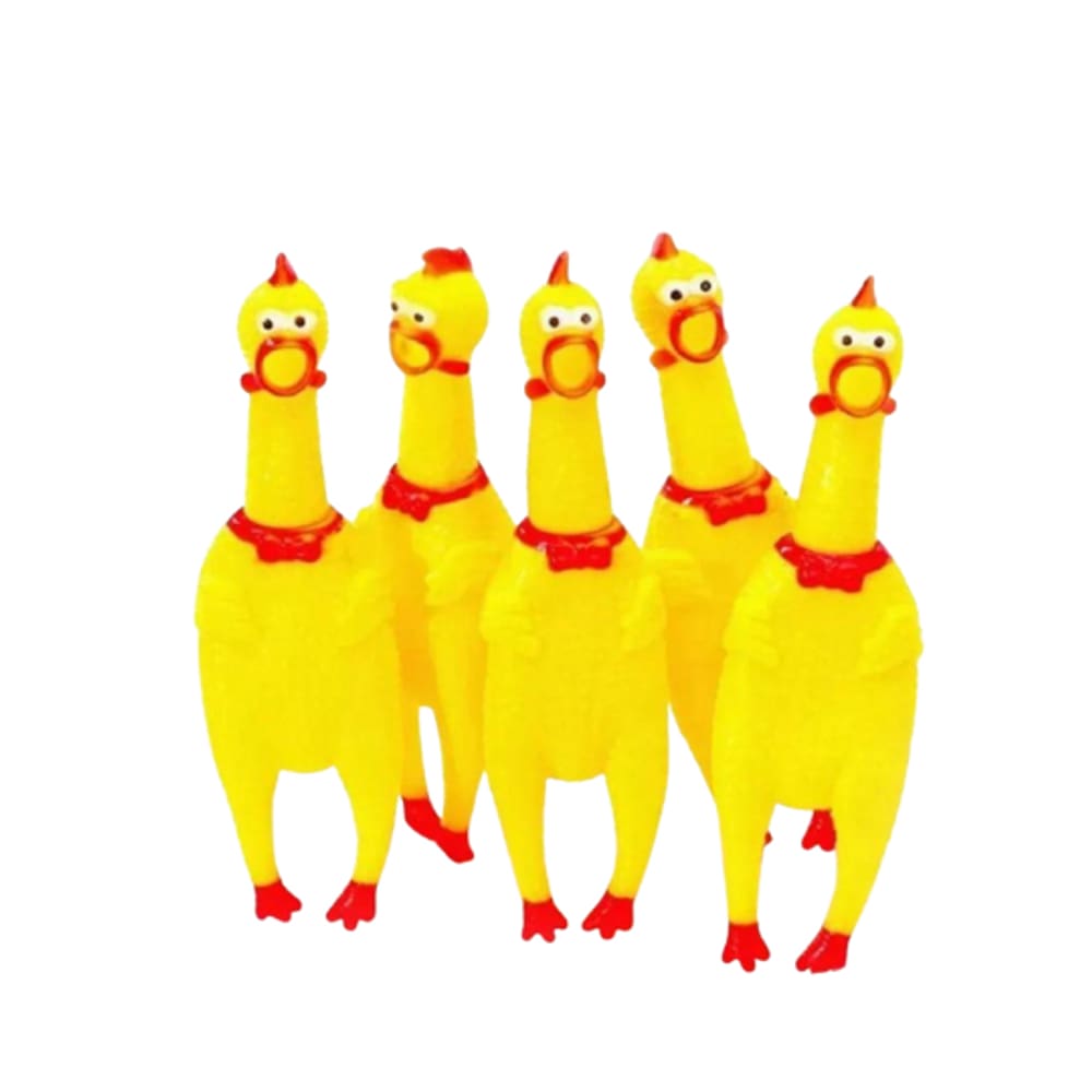 Brinquedo de Borracha Frango de Morder TAM P G