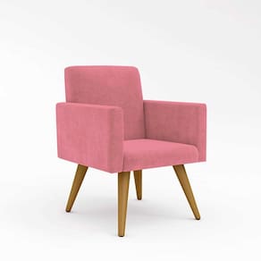 Cadeira Poltrona Várias Cores Balaqui Decor rosa