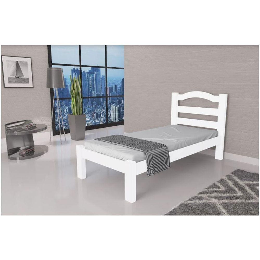 Cama Solteiro Robusta Para Colchão De 88Cm Arauna Branco